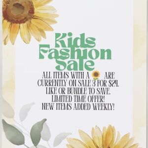 🌻 SUNNY KIDS & BABY BUNDLES: PICK ANY 3 FOR $24! 🌻